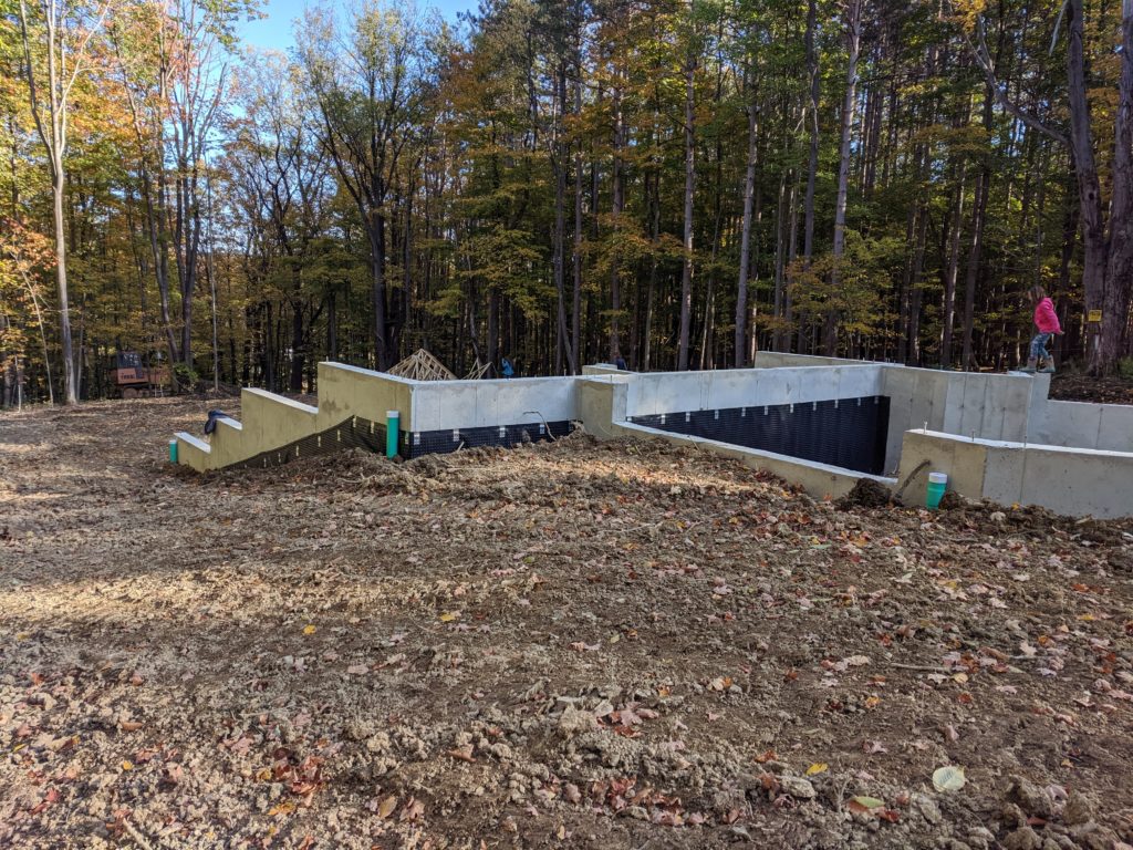 Backfilling and Grading - From the garage rear