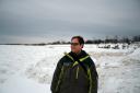 Derek and a frozen Lake Erie