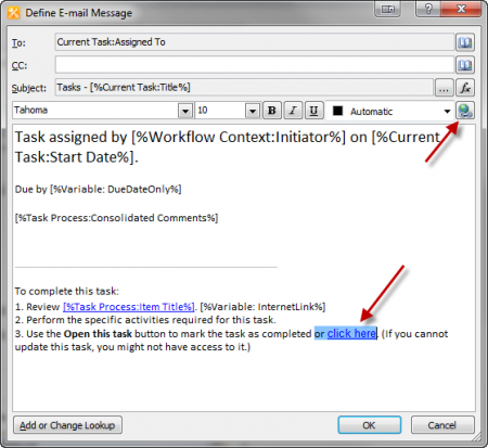 Modifying a SharePoint 2010 workflow email – Punaro.com