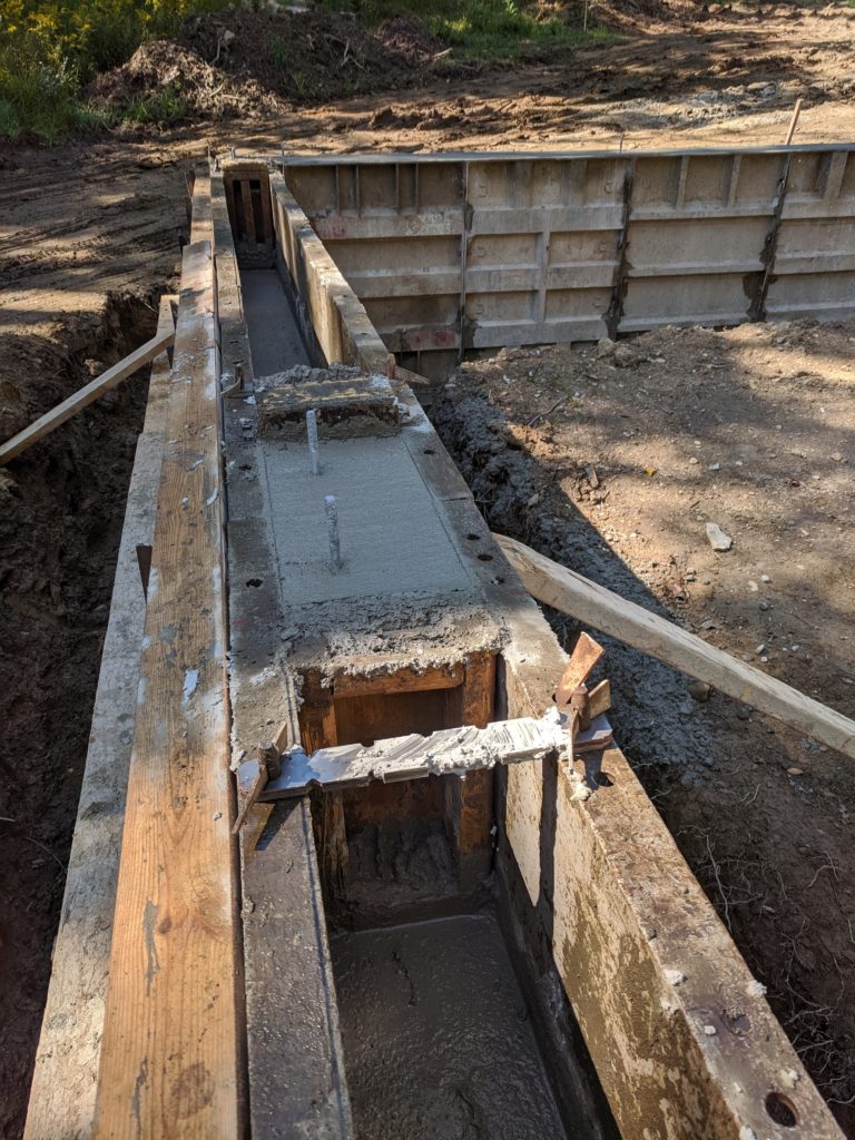 Garage foundation forms