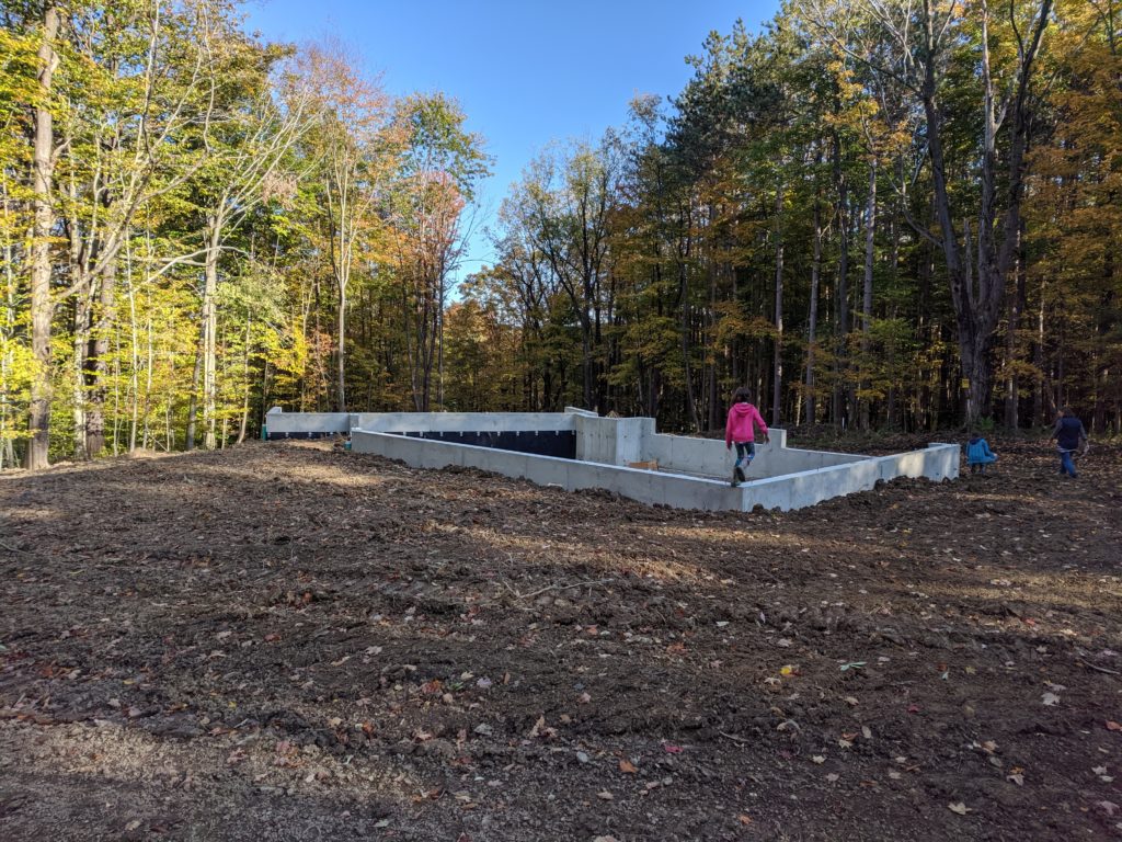 Backfilling and Grading - From the garage end