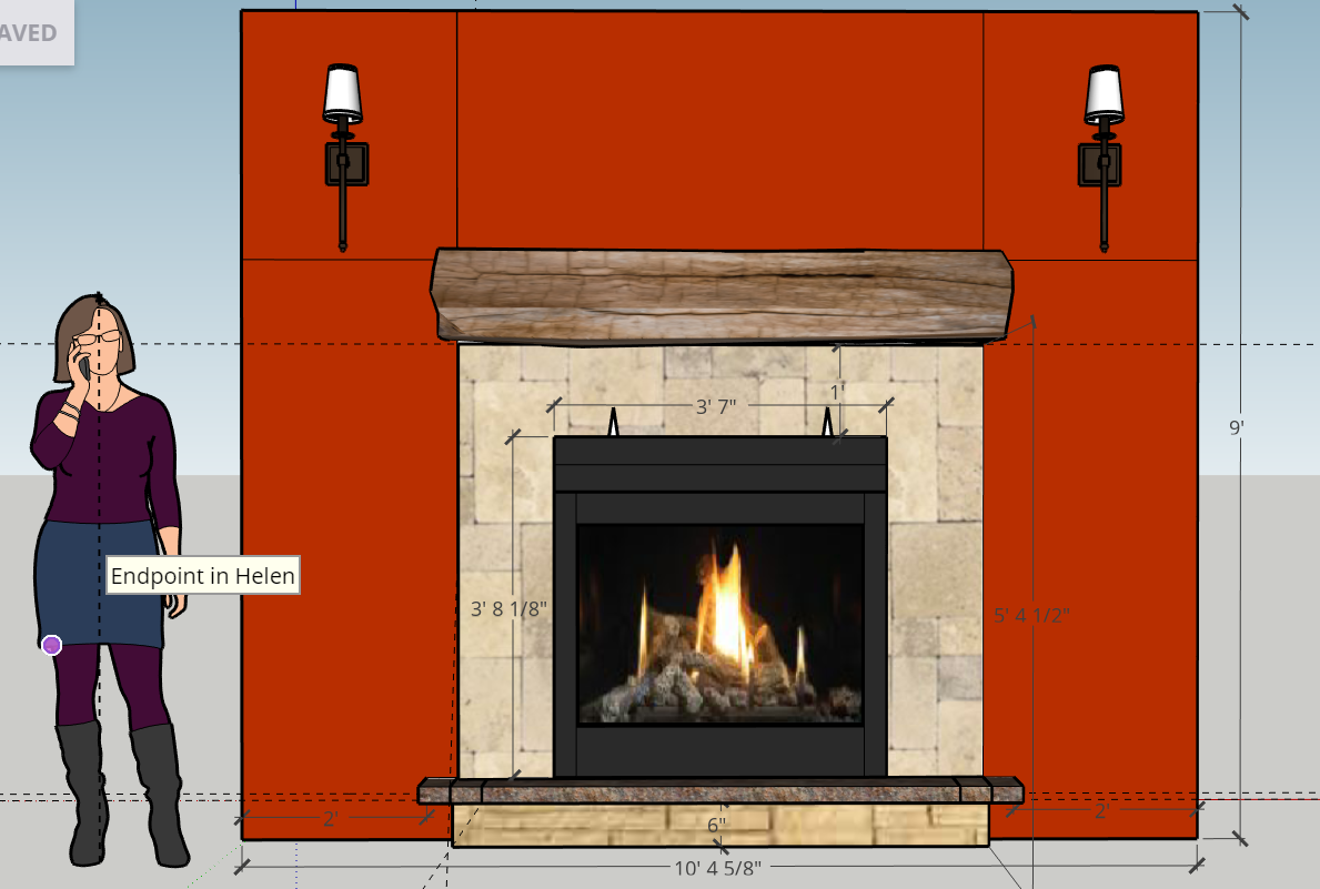 Fireplace Wall Dimensions