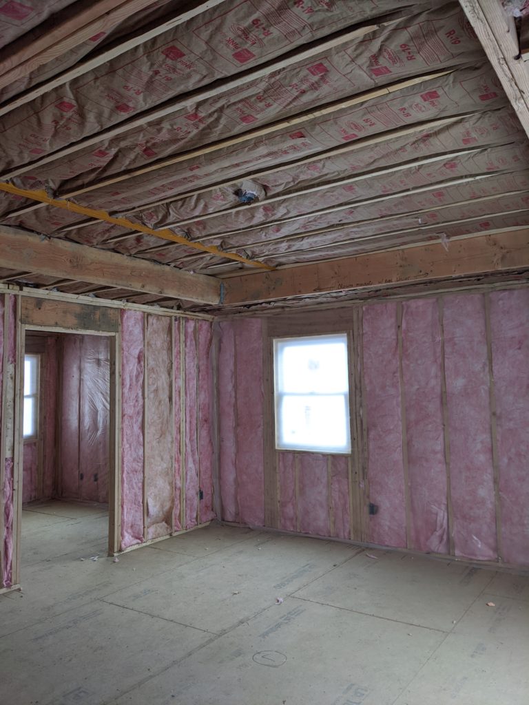 Insulation installed